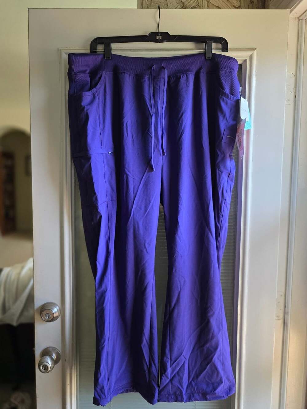 NWT Cherokee Infinity Scrub Pants 3XL Grape Purple 1123A Cargo